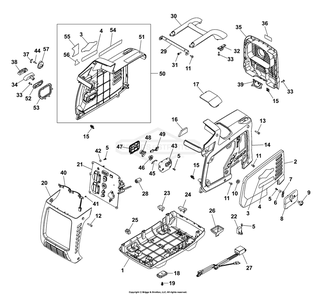 Main Unit P1 Diagram and Parts List for 030800-00  Briggs and Stratton Generator